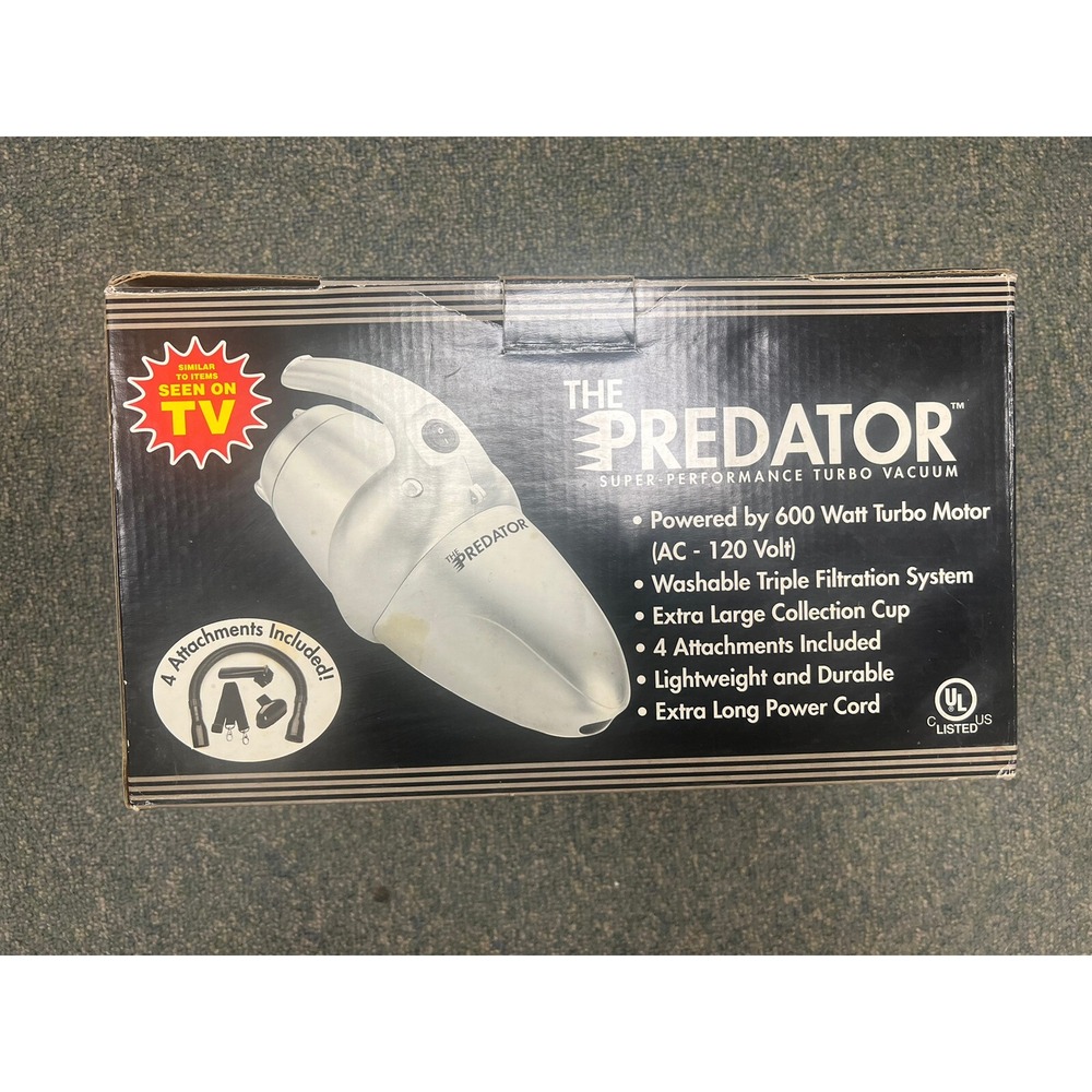 The Predator Super Performance Turbo Vacuum With Attachments Tested Works Box - Picture 4 of 13
